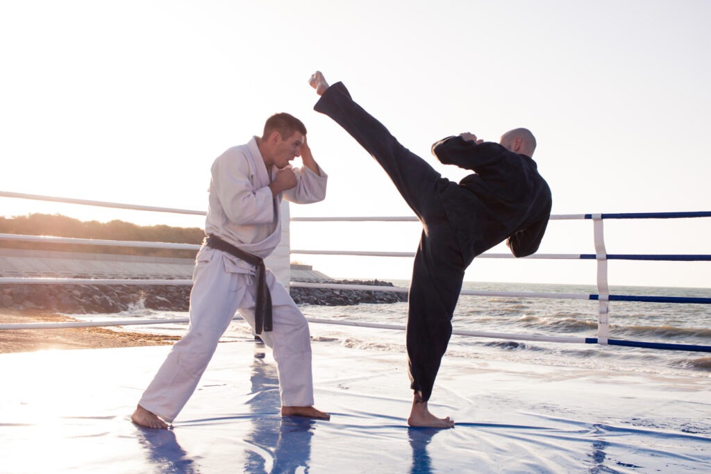 Two Men Practicing Martial Arts to become like john wick.