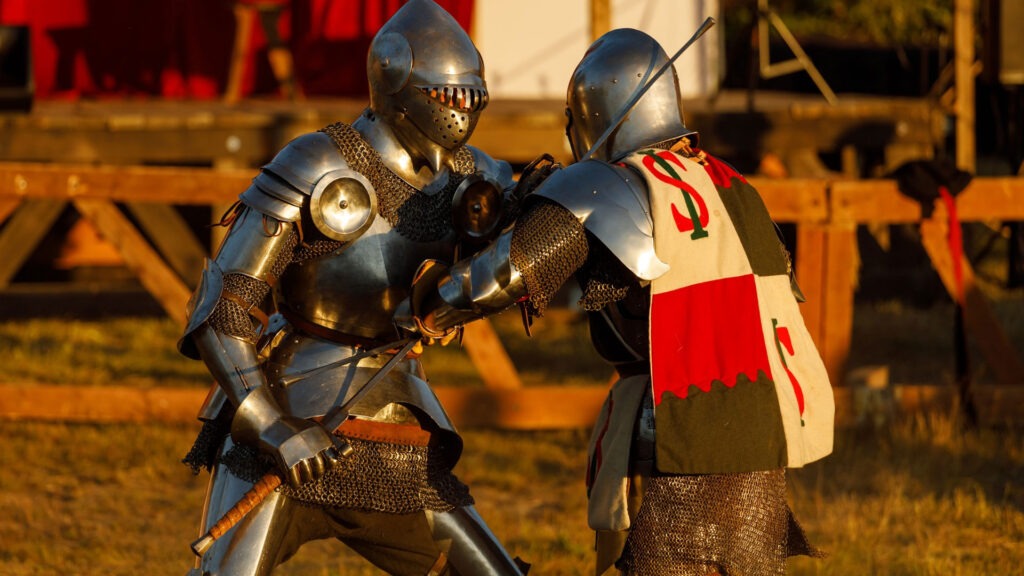 Knights in Shining Armors fighting.