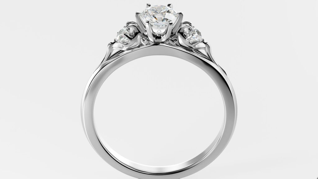 Silver Diamond ring.